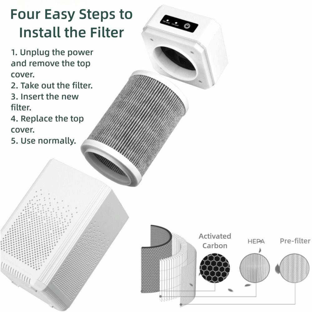 USB Air Purifier Portable Air Filter New Formaldehyde Purifier  Home Car Kitchen