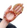 Golden Rutilated Quartz & Blood Red Glue Flower Bracelet: High-End Crystal for Wealth & Luck