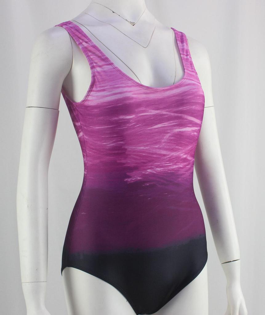 2025 Gradient Print Backless One-Piece Swimsuit for Women