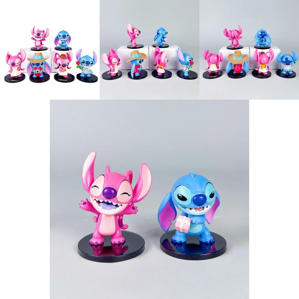 Stitch Pvc Figurine Collectible Toy With Assembly For Couple Gift