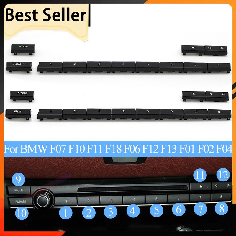 For BMW 5 5GT 6 7 Series F10 F11 F18 F07 F06 F12 F13 F01 F02 F04 Car Front Dashboard Console Radio CD Player MODE FM AM Button