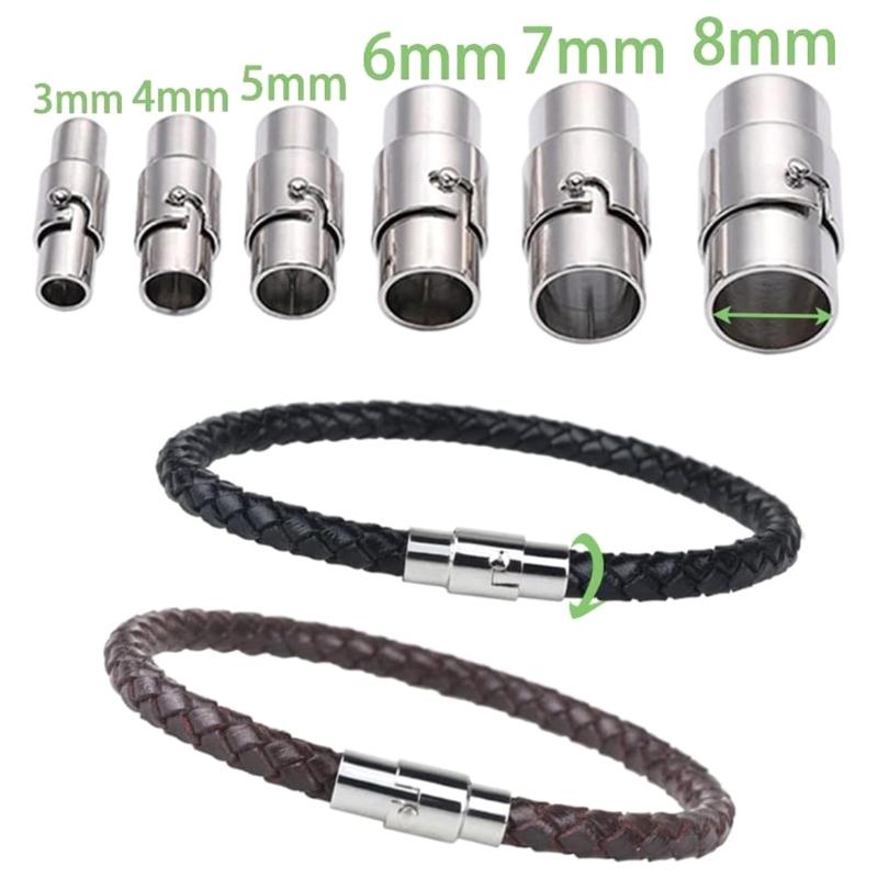 Balení 10 magnetických zapínání Díl pro výrobu šperků Měděné koncovky šňůr pro kůže Lanový náhrdelník Náramek Příslušenství