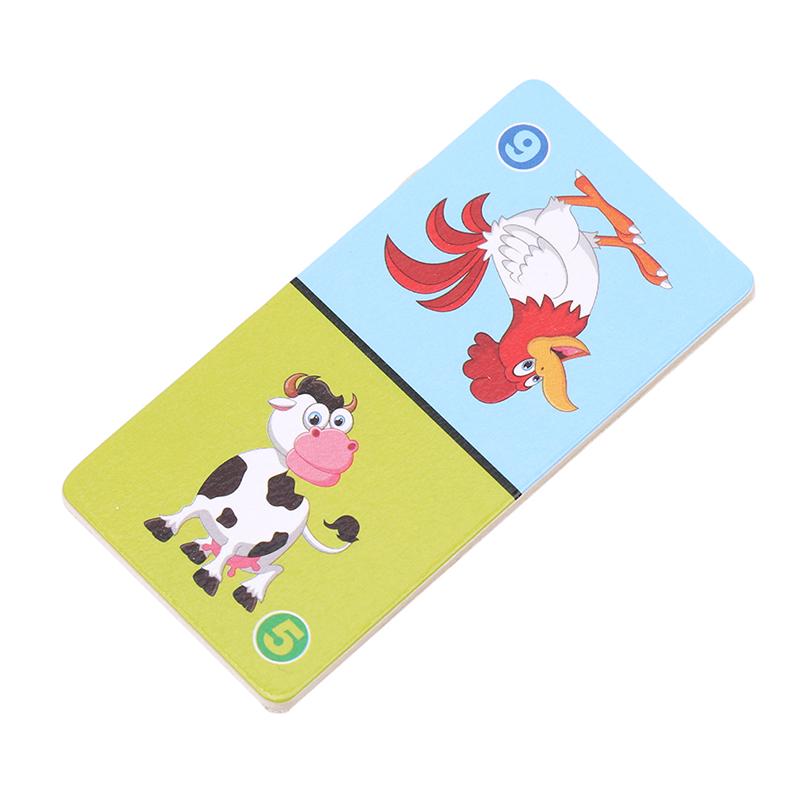 Children's Wooden Toys Board Game Domino Solitaire Early Learning Cognitive Educational Toys