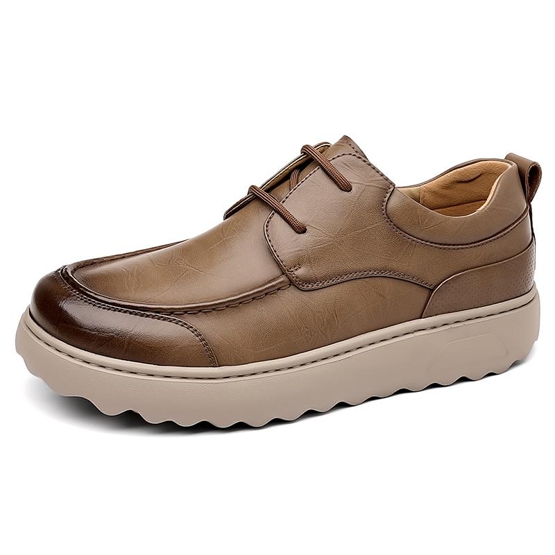 High Quality Brand Men's Genuine Leather Casual Shoes Thick Soled Low Cut Men's Oxford Shoes Versatile Office Work Shoes
