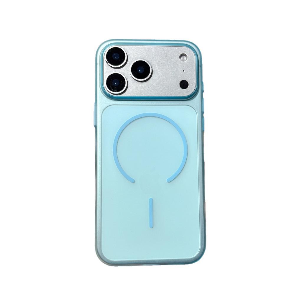 Soft sand fine ring magnetic mobile phone case Apple 17ProMax matte ultra-thin skin iphone15/14/16 hard case