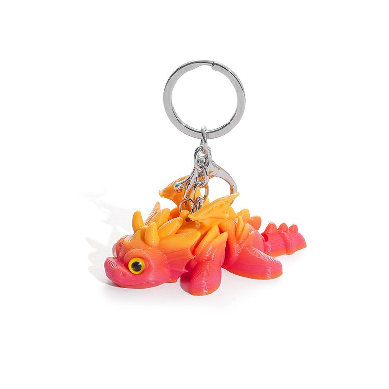 

Мультяшный 3D-принт, кукла-дракон, брелок-подвеска, шарм для сумки, подвижные суставы, креативные аксессуары для украшения рюкзака, подарки