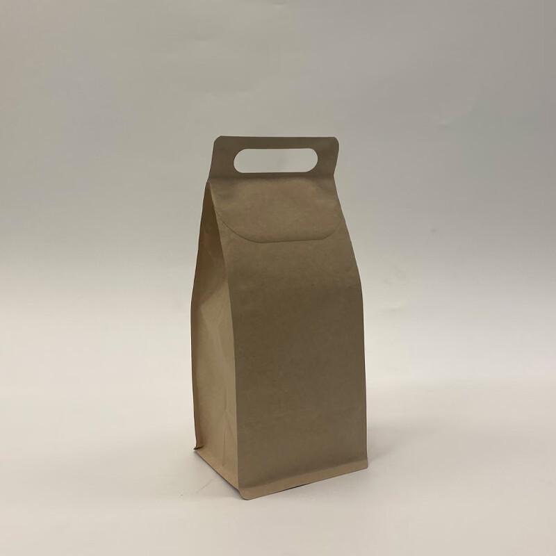 

Handton Kraft Paper Portable Takeaway Bag with Single Cup Holder