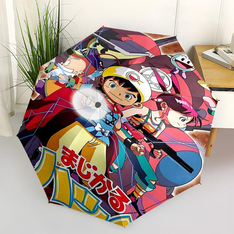 

1pc Majikaru Hatsune Outdoor Umbrella - Automatic Opening/Closing, Portable 3-Fold Design, 8-Rib Iron Frame, Perfect Gift for Fans, Travelers, Da