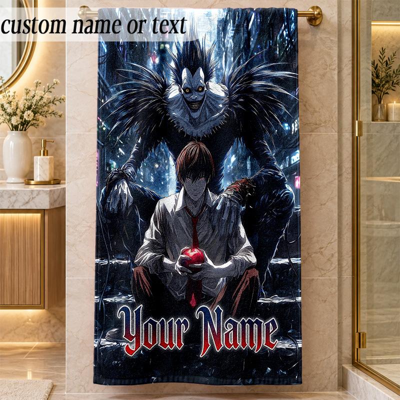 Beach TowelDeath Note Custom Name Text Personalized Soft Towel for Beach Pool Indoor Home Decor Gift