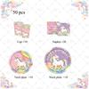 Girl Unicorn Birthday Party Decoration Disposable Tableware Paper Plate Cup Tablecloth Unicorn Theme Birthday Party Decor Suppl