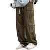 European and American Straight Overalls Men's 25 Outdoor Splicing Loose Design Multi-bag Functional Trousers