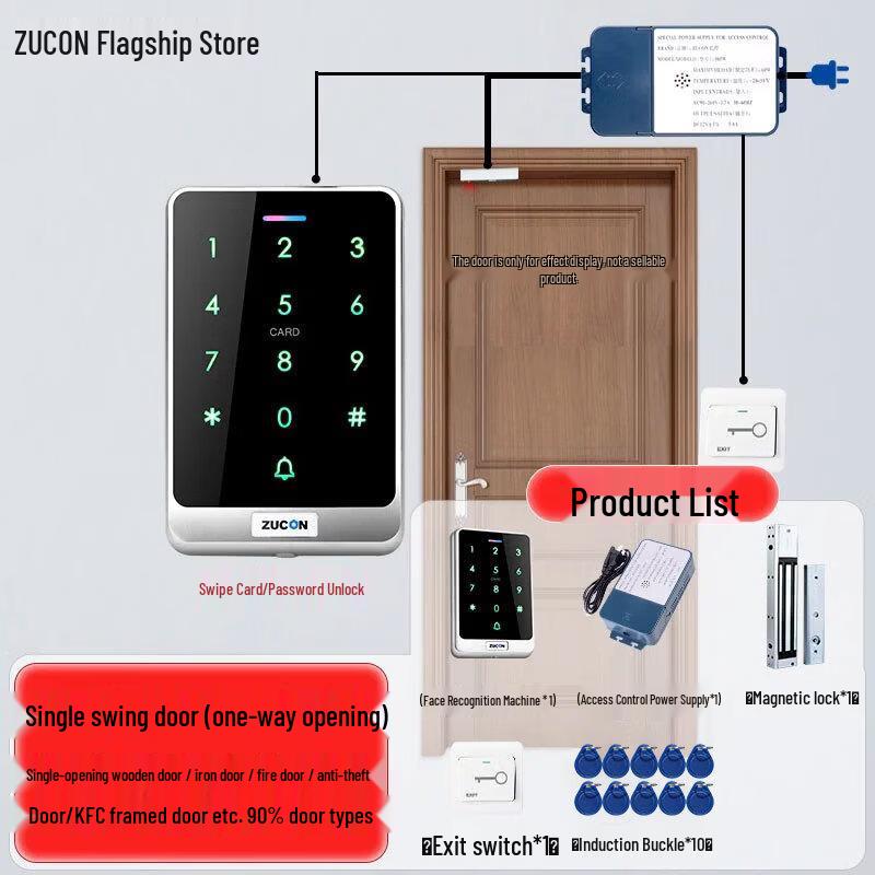 

ZUCON X13 Card & Password Access Control System CN plug (adapter included)