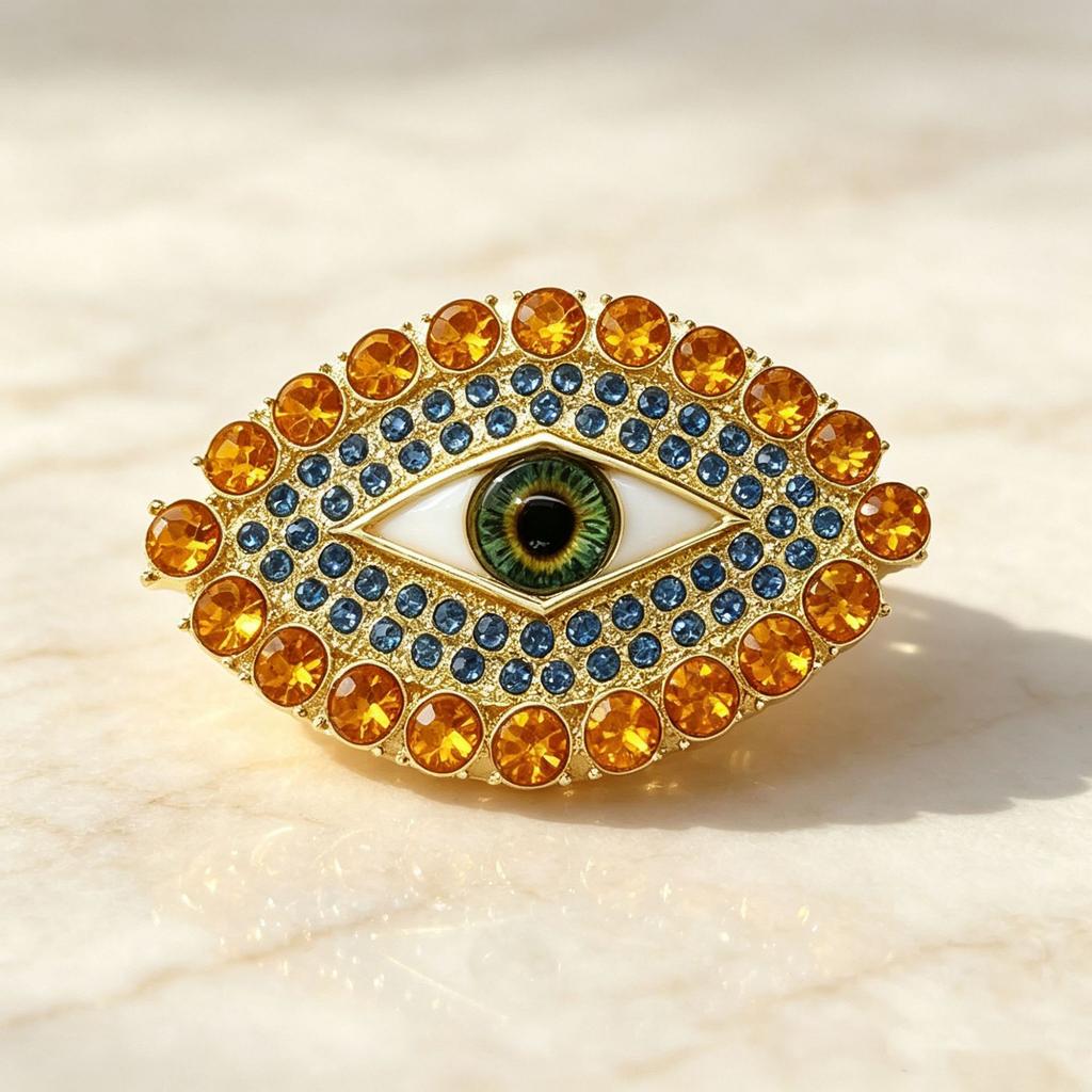 Eye Brooch, Small Chest Flower, Clothing Accessory Pin, Clothing Accessory, Jewelry, for Both Men and Women.