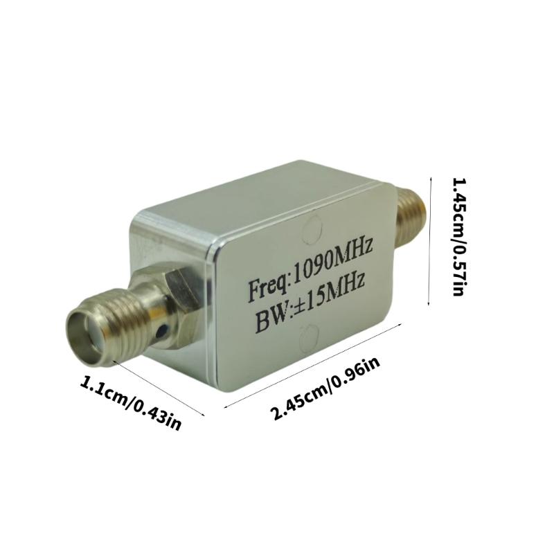 SMA Thread Connector 416MHZ/1090MHZ Bandpass Filter with Aluminum Shell Band Pass Filter for Low Pass High Pass Filter