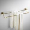 Bayou Golden Double Towel Bar Bathroom Hardware Set