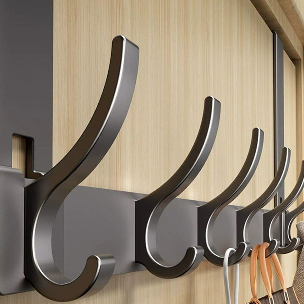 Traceless Door Back Storage Rack Storage Holder Coat Hook Creativity Clothes Hanger