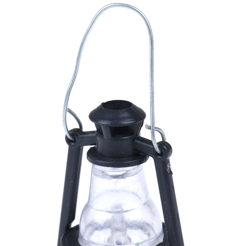 1:12 Dollhouse Children Gift Toy Mini Furniture Miniaturowa czarna lampa naftowa