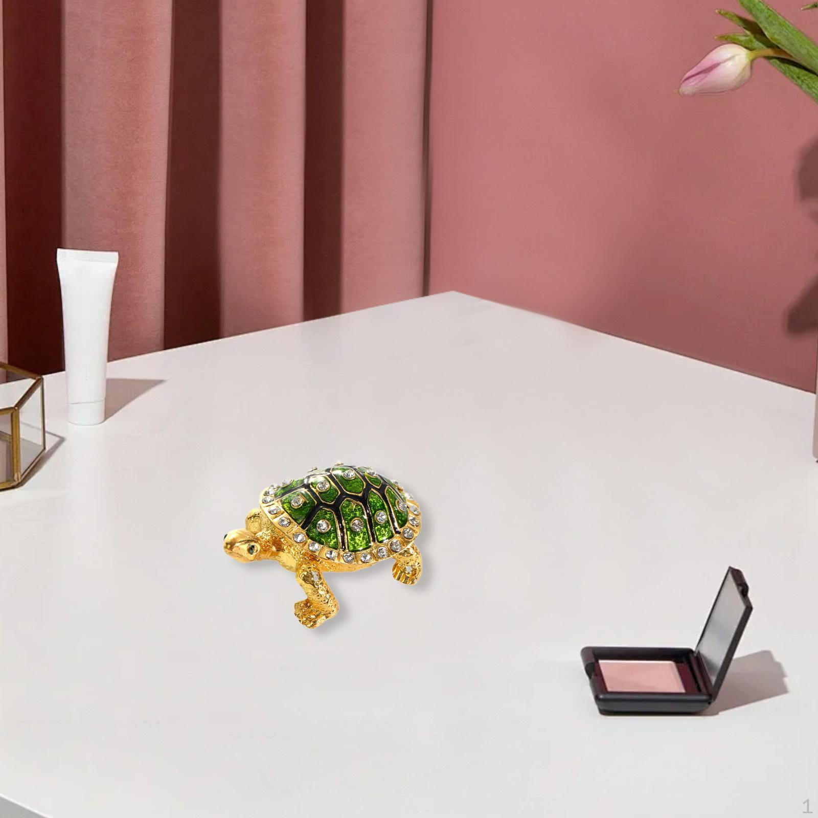 

Эмалированная шкатулка для безделушек, ювелирный комод, коллекционное хранилище сокровищ, памятный сувенир зелёный