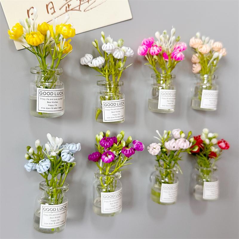 30/1 Stück Mini-Vase Kühlschrankmagnete 3D-Glasvase Magnetische Kühlschrankaufkleber Küchenkühlschrankdekoration Feiertagsgeschenke Zubehör