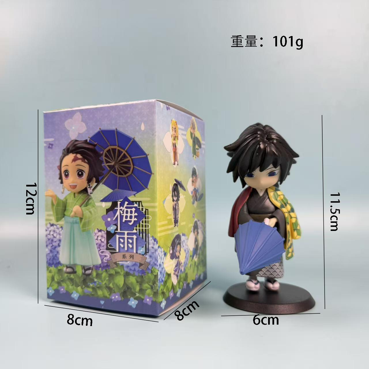 

Demon Slayer Series Cute Figure Plum Rain Series Kochou Shinobu Tomioka Giyuu Kanroji Mitsuri Desktop Ornament Collection Lovely Gifts