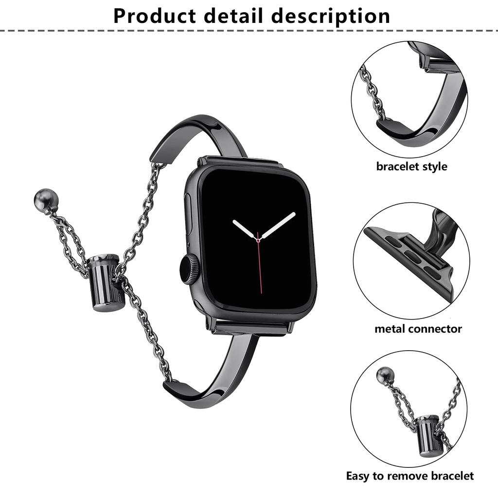 KALEBOL T Shaped Strap for Apple Watch Series 11 10 42mm/9 8 7 41mm/SE3 SE2 SE 6 5 4 40mm/3 2 1 38mm Zinc Alloy Watch Band