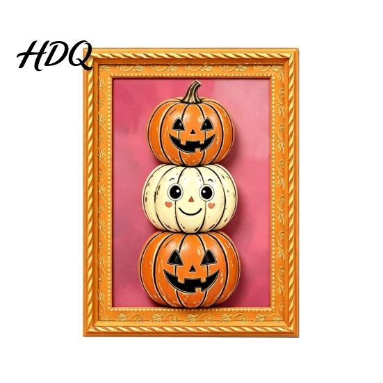 Durable Magnetic Decor Halloween Pumpkin Frame Refrigerator Magnet Vintage Ghost Fridge Decorations Whiteboard Decorative Magnet for Holiday
