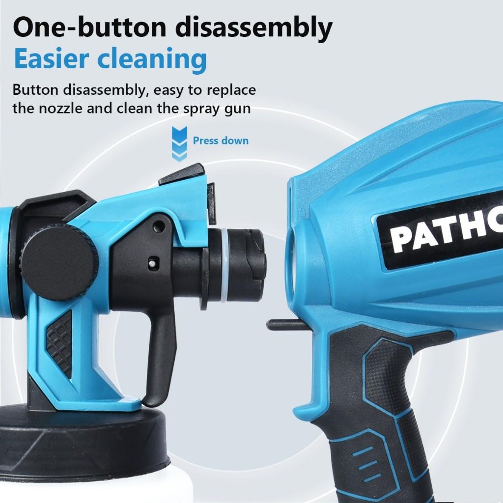 2000W Cordless Paint Sprayer Mesin Pengecat Adjustable Shape Paint Spray Gun Penyembur Cat Elektrik 800ml