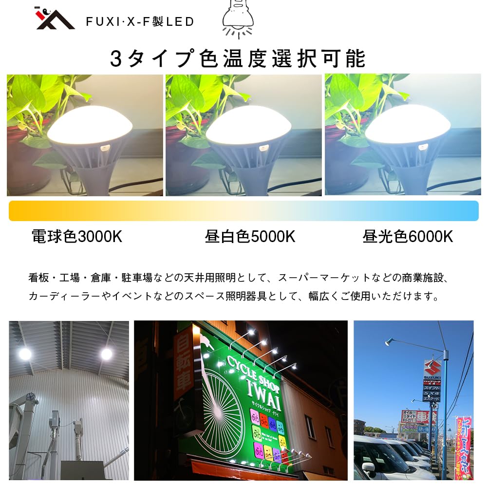 LED Beam Bulb 35W E26 Base LED High Bay Lighting PAR38 50000h Long Lifespan IP65 Waterproof & Dustproof High Brightness High Color Rendering