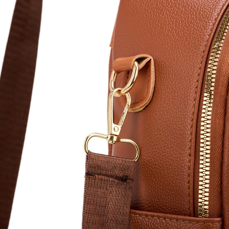 Damski plecak podróżny z nadrukiem PU, duża pojemność, wielofunkcyjny, na ramię, crossbody