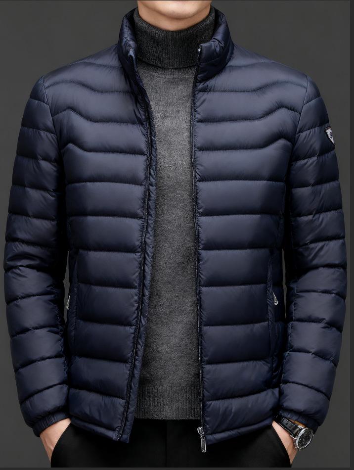 Men s European-Style Stand Collar Cotton Jacket for Autumn/Winter EU S