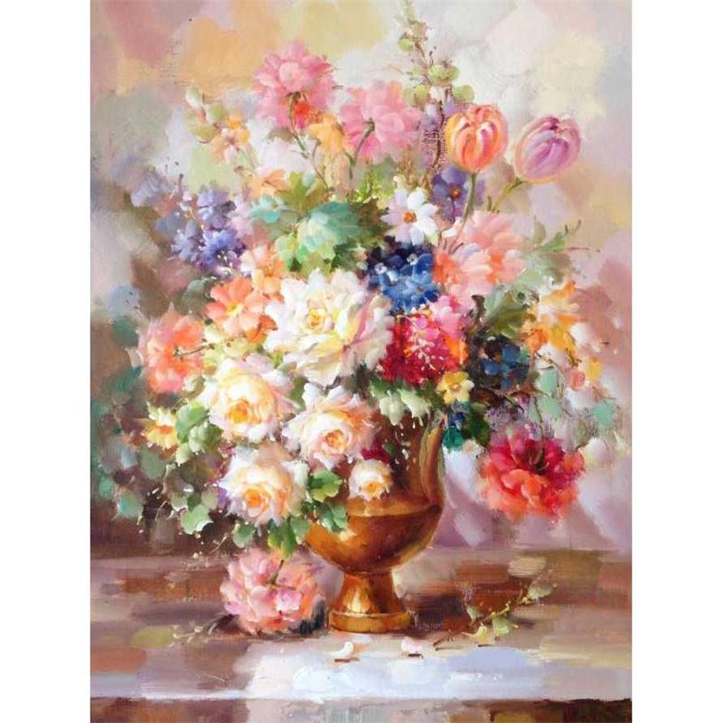 5D DIY Diamond Painting Beautiful Flower Mosaic Diamond Embroidery Painting Full Round Rhinestone Home Decor Gift