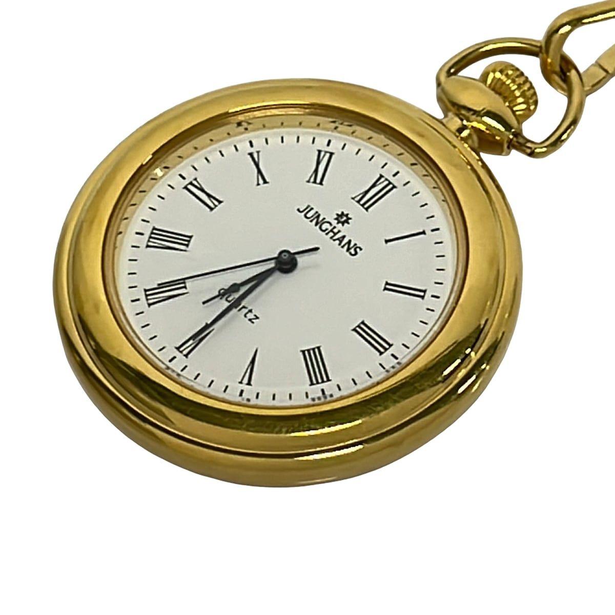 Used JUNGHANS (Junghans) Accessories in good condition Gold x white Pocket watch/Quartz/Operation cannot be confirmed