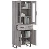 Credenza alta Grigio Sonoma 69,5 x 34 x 180 cm Truciolato
