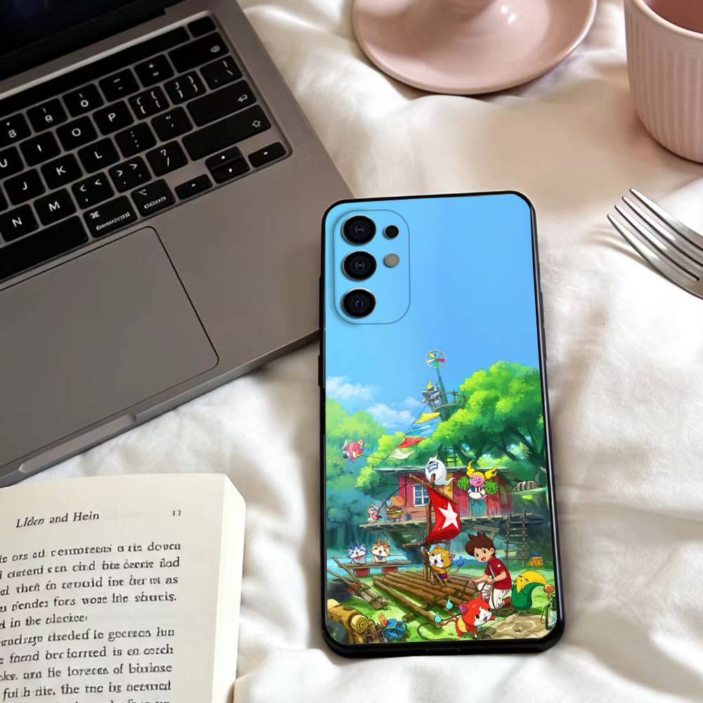 Y-Yokai Anime W-Watch  Phone Case For Samsung S25,24,23,22,30,21,10,9,Ultra,Plus,Lite,FE,4,5 G Soft Black Case