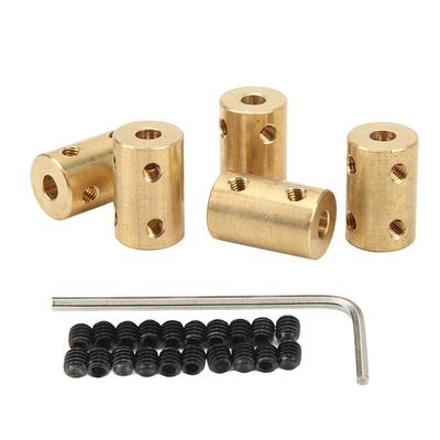 5Pcs RC Shaft Coupling Set Universal 5?5mm Brass Shaft Coupling Joint Connector for Motor Shaft