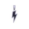 Hip Hop Lightning Pendant Necklace With Zirconia Accents Copper Chain Dual Tone Gold Platinum 60cm Geometric Jewelry