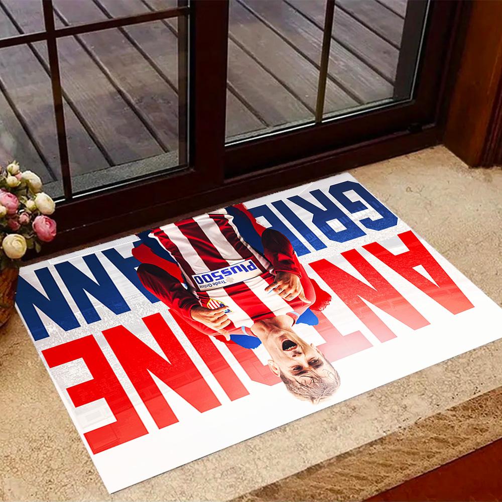 Atletico Madrid Player Floor Rug Office Rug Perfect for Outdoor Game Room Kitchen Bedrooms Anti-slip Rug Anime Office Decor Perfect Gift for Women/Men