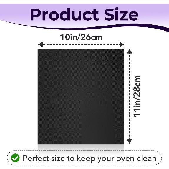8PCS Air Fryer Liners for Emeril Lagasse 26 QT French Door 360 Air Fryer, Teflon Mat Non-Stick Oven Liners for Bottom of Oven, Reble Oven Liner for