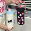 Water Cup Portable Insulated Cup 600ml Cute Cat Thermos Mug Sport Thermal Water Bottle  Female
