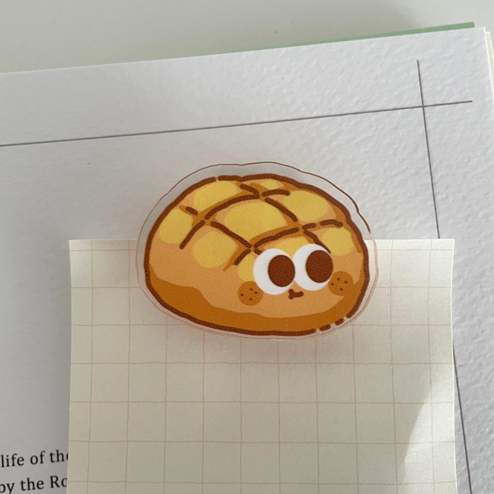 Bread Cartoon Memo Clip Paperclip Acrylic Paper Clip School Stationery Cute PP Clip  Student