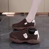 Spring And Autumn Round Head Little White Board Shoes Women'S Velcro Casual Sports Mary Jane Single Shoes K18