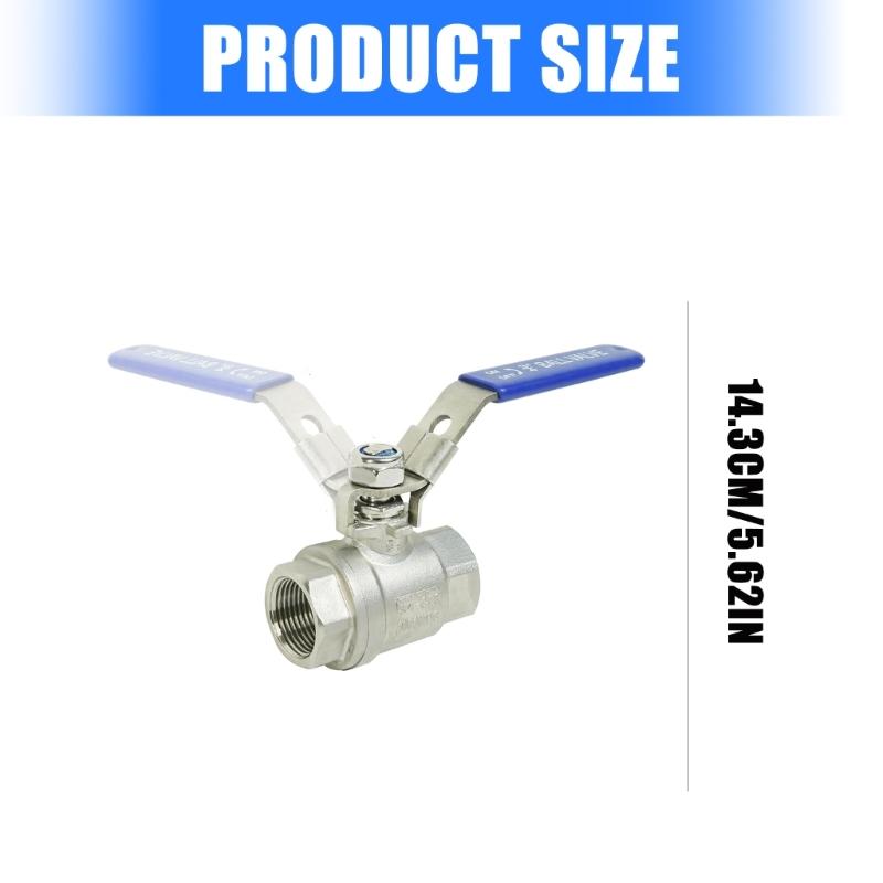 Stainless Steel Ball Valves Metal Threaded Water Pipe Connector 3/4inch Garden Hose Shut Close Valves Water Pipe Fitting