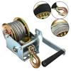 Black 1200LBS/544KGS Hand Winch Gear 2-Way Synthetic Boat Tailer Camper With 8M Strap