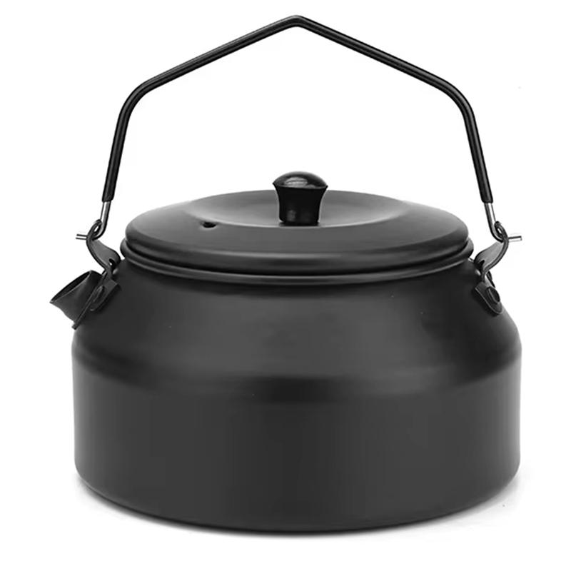 ABNO-5-Piece Non-Stick Camping Cookware Set With Kettle, Ideal For Outdoor Cooking And Camping Adventures, Easy To Clean