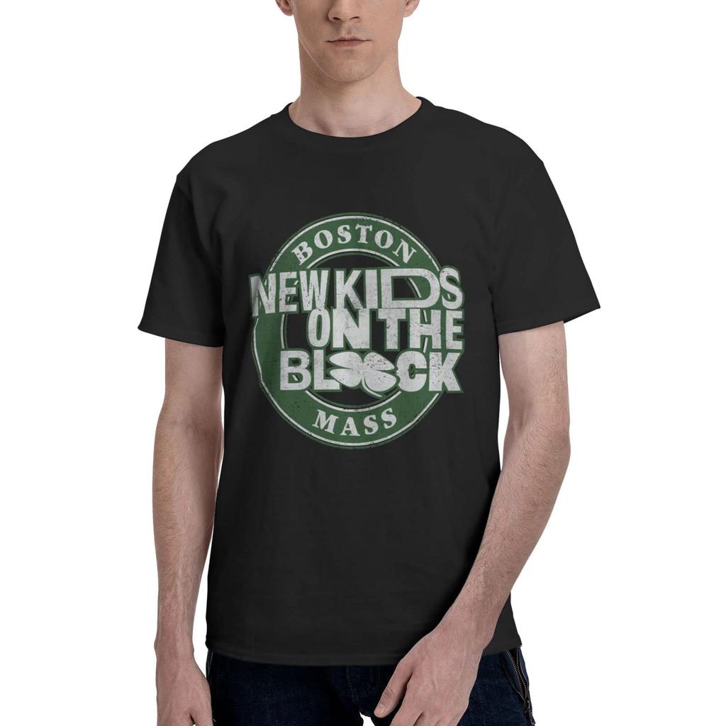 New-Kids On The-Block Design Reines Baumwoll-T-Shirt für Herren Schwarz Hohe Qualität O-Ausschnitt Kurze Ärmel 100% Baumwoll-T-Shirt 51004