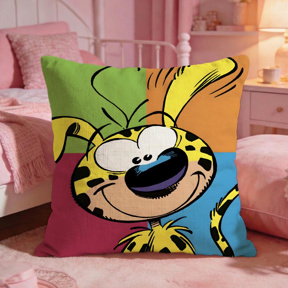 

MMarsupilamis Cute Anime Cushion Cover Premium Comfort Reversible Pillow Cove Two In One Design For Any Room Car Interior 30X30cm