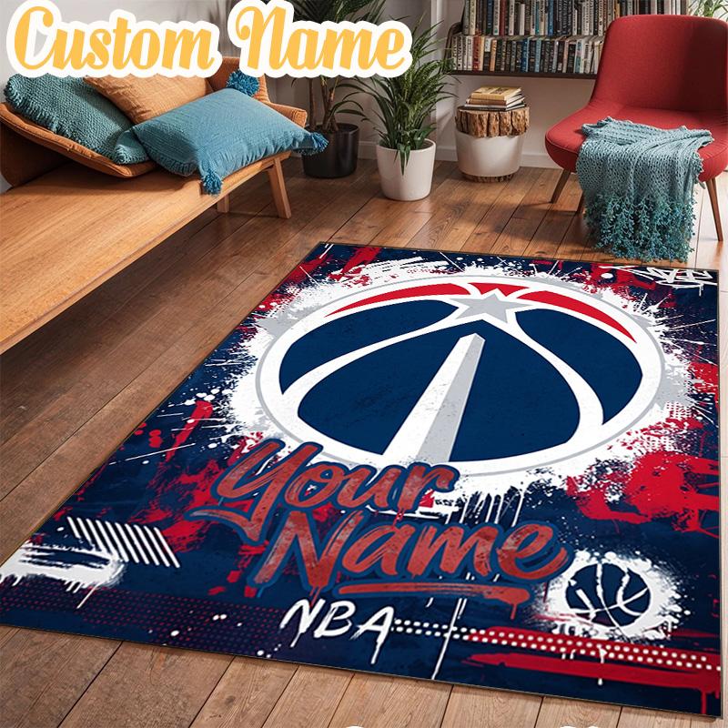 Custom Name Washington basketball Logo Rug Office Rug Chair Mat Non Slip Carpet Rugs for Bedrooms Dining Room Living Room Home Decor gifts