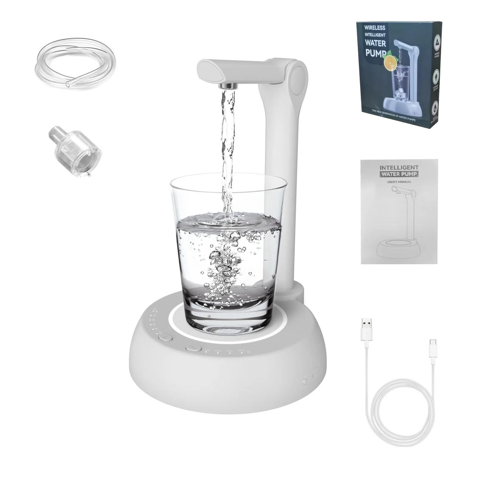 Electric Water Gallon Bottle Pump Folding Water Bottle Pump Automatic Desktop Water Pump 19 Liters Rechargeable Water Pump