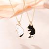 Hug Cute Pet Cat Pendant Necklace Women Girls  Trendy Jewelry Couple Gift Friendship Necklace