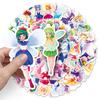 50 Elf Cartoon Stickers Hand-drawn Cute Fairy Tale Dreamy Decorative Water Cup Stationery Glue Drop Stickers